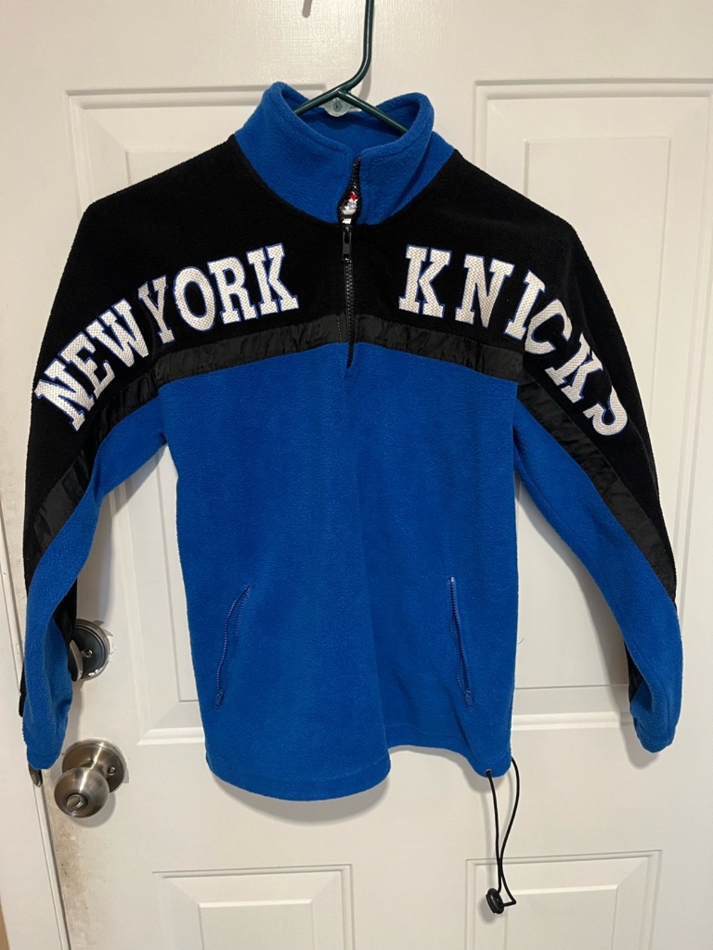Mighty Mac Sports New York Knicks Fleece 1/4 Zip Top Youth M (12-14) Vintage NBA
